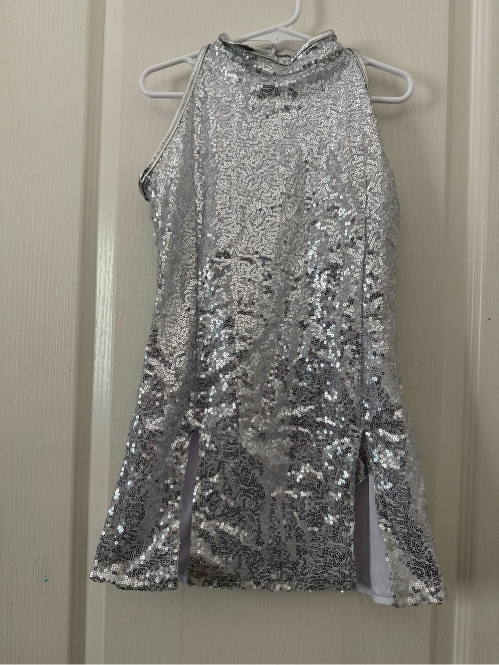 Lolanta Silver Sequin Halter Top